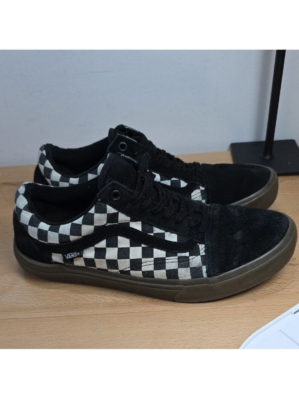 Vans Black and White Checkered Men's 10